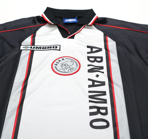 1998/99 DE BOER #4 Ajax Vintage Umbro Away Football Shirt (M)