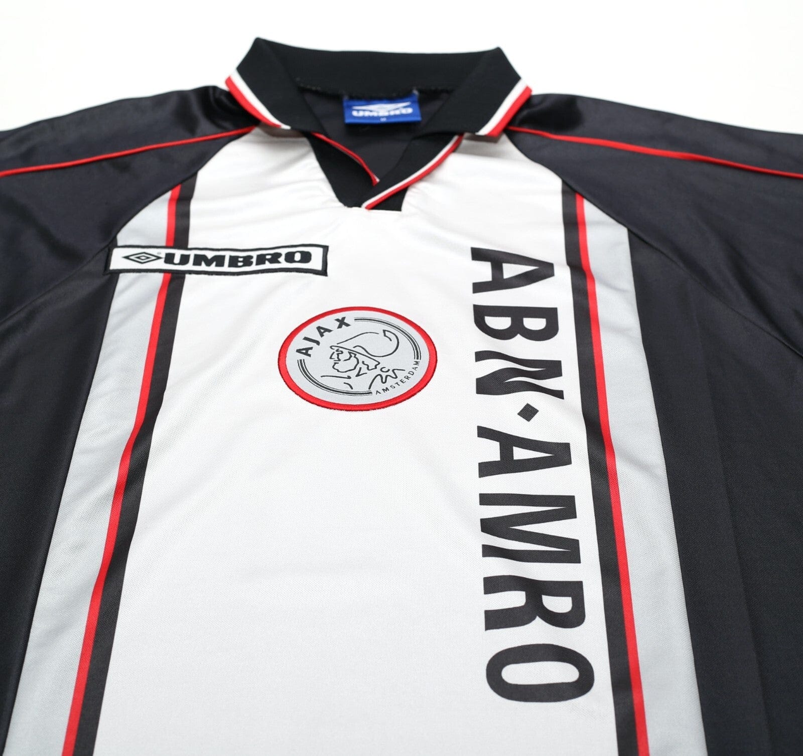 1998/99 DE BOER #4 Ajax Vintage Umbro Away Football Shirt (M)