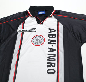 1998/99 DE BOER #4 Ajax Vintage Umbro Away Football Shirt (M)