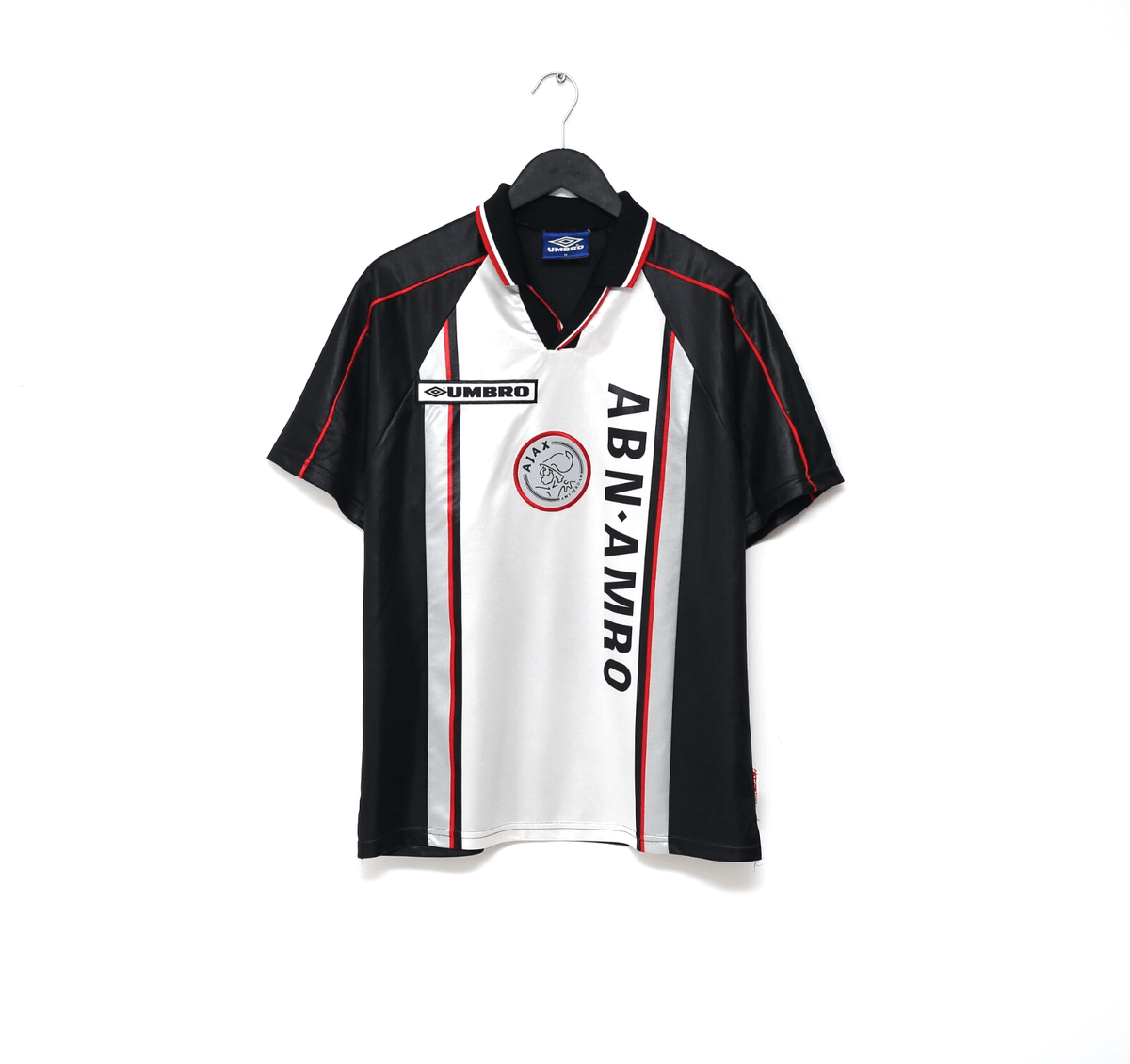1998/99 DE BOER #4 Ajax Vintage Umbro Away Football Shirt (M)