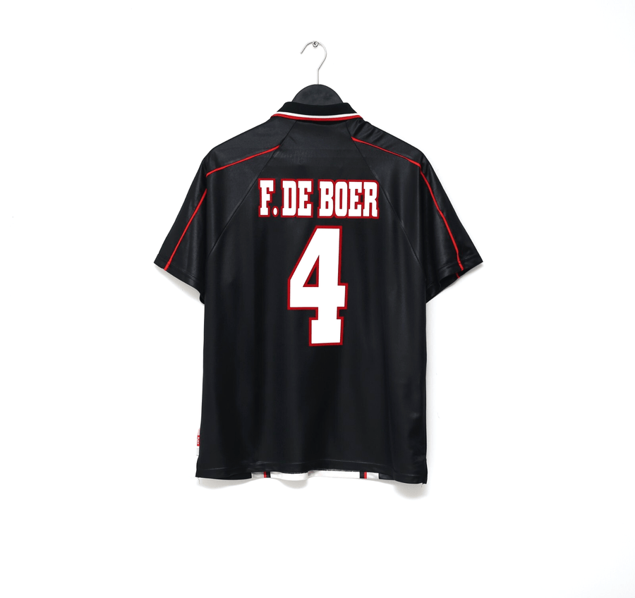 1998/99 DE BOER #4 Ajax Vintage Umbro Away Football Shirt (M)