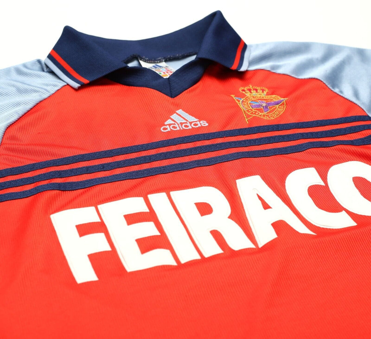 1998/99 DEPORTIVO LA CORUNA Vintage adidas Home Football Shirt Jersey (M)
