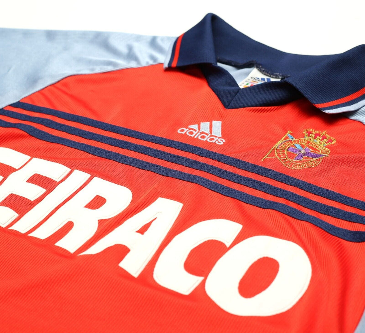 1998/99 DEPORTIVO LA CORUNA Vintage adidas Home Football Shirt Jersey (M)