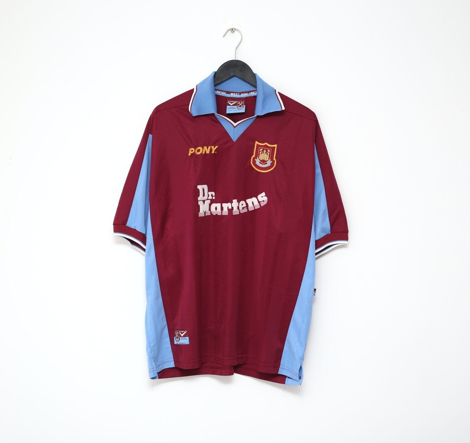 1998/99 Di Canio #10 West Ham Vintage PONY Home Football Shirt (XL