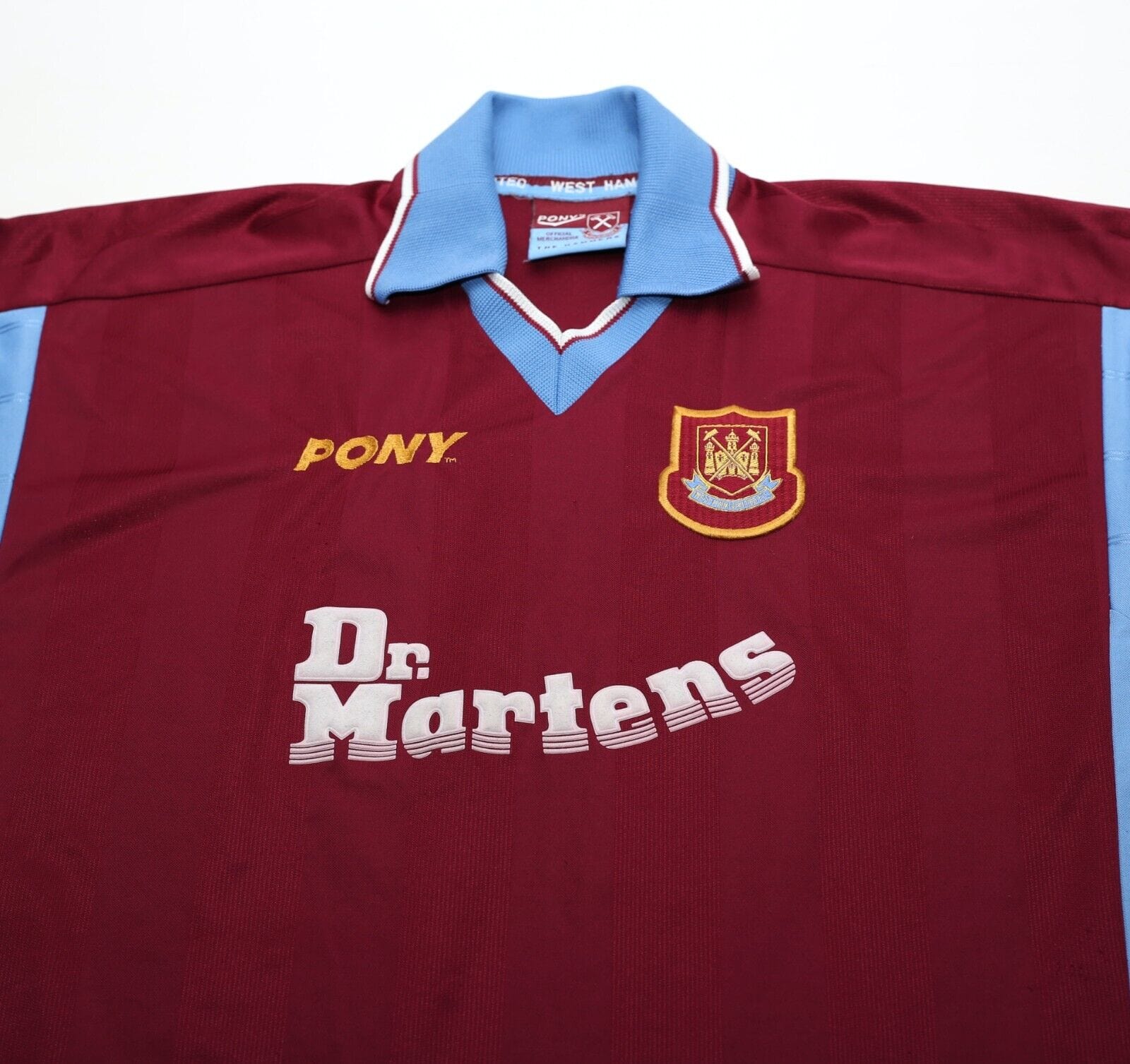 1998/99 DI CANIO #10 West Ham Vintage PONY Home Football Shirt (XL)