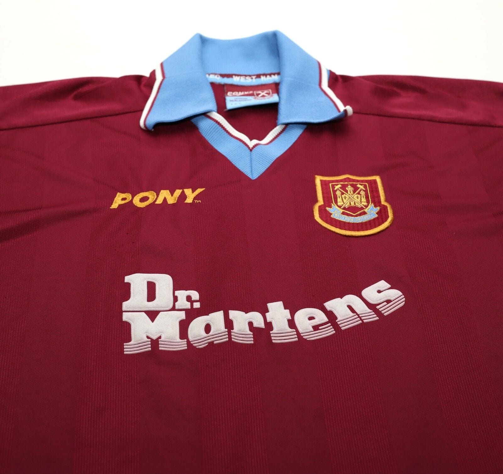 1998/99 DI CANIO #10 West Ham Vintage PONY Home Football Shirt (XL)