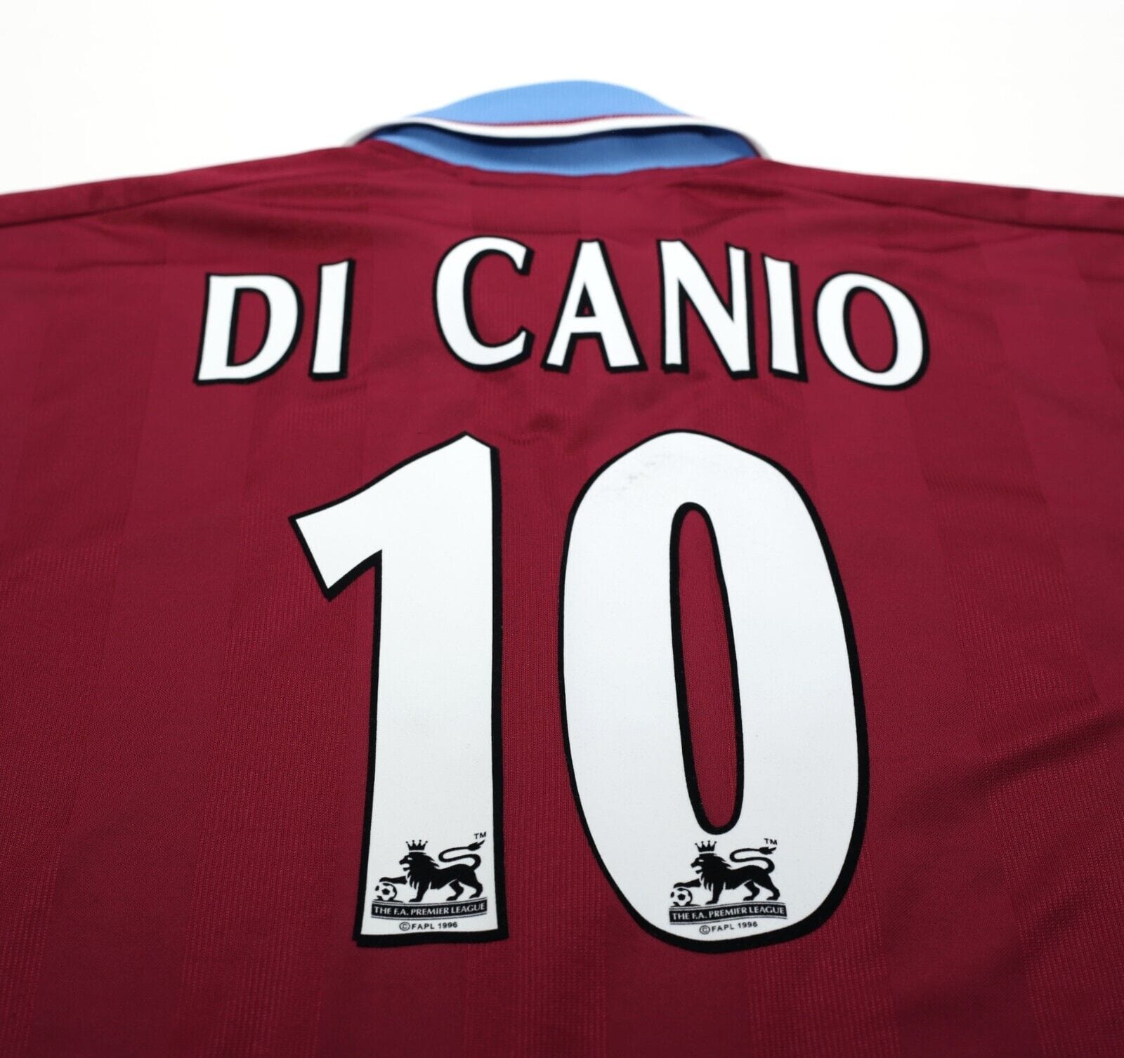 1998/99 DI CANIO #10 West Ham Vintage PONY Home Football Shirt (XL)