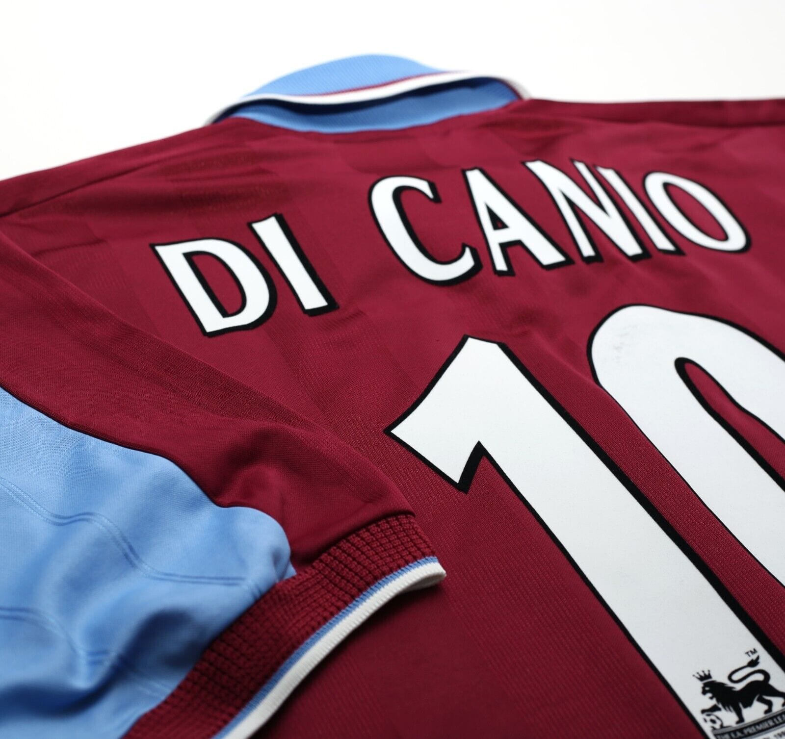 1998/99 DI CANIO #10 West Ham Vintage PONY Home Football Shirt (XL)