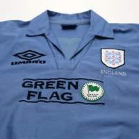 1998/99 England Vintage Green Flag Umbro Football Training Drill Top (L)