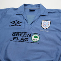 1998/99 England Vintage Green Flag Umbro Football Training Drill Top (L)