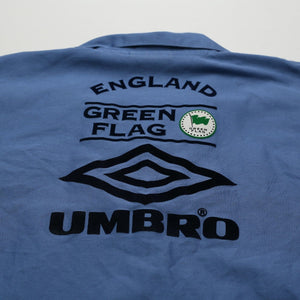 1998/99 England Vintage Green Flag Umbro Football Training Drill Top (L)