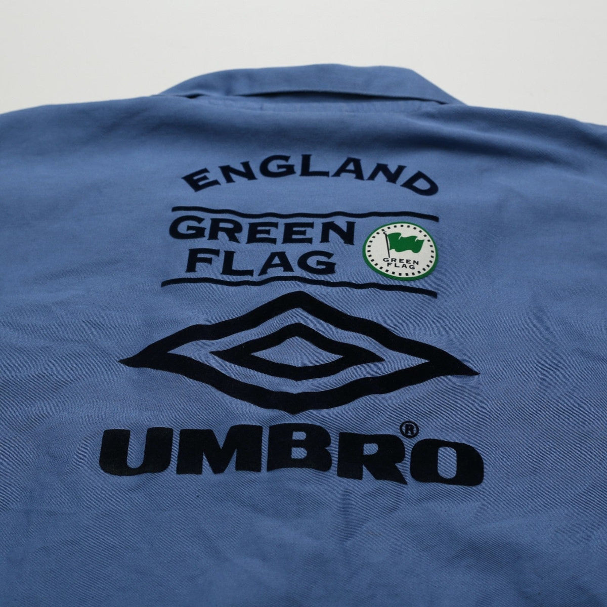 1998/99 England Vintage Green Flag Umbro Football Training Drill Top (L)