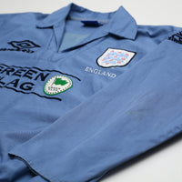 1998/99 England Vintage Green Flag Umbro Football Training Drill Top (L)