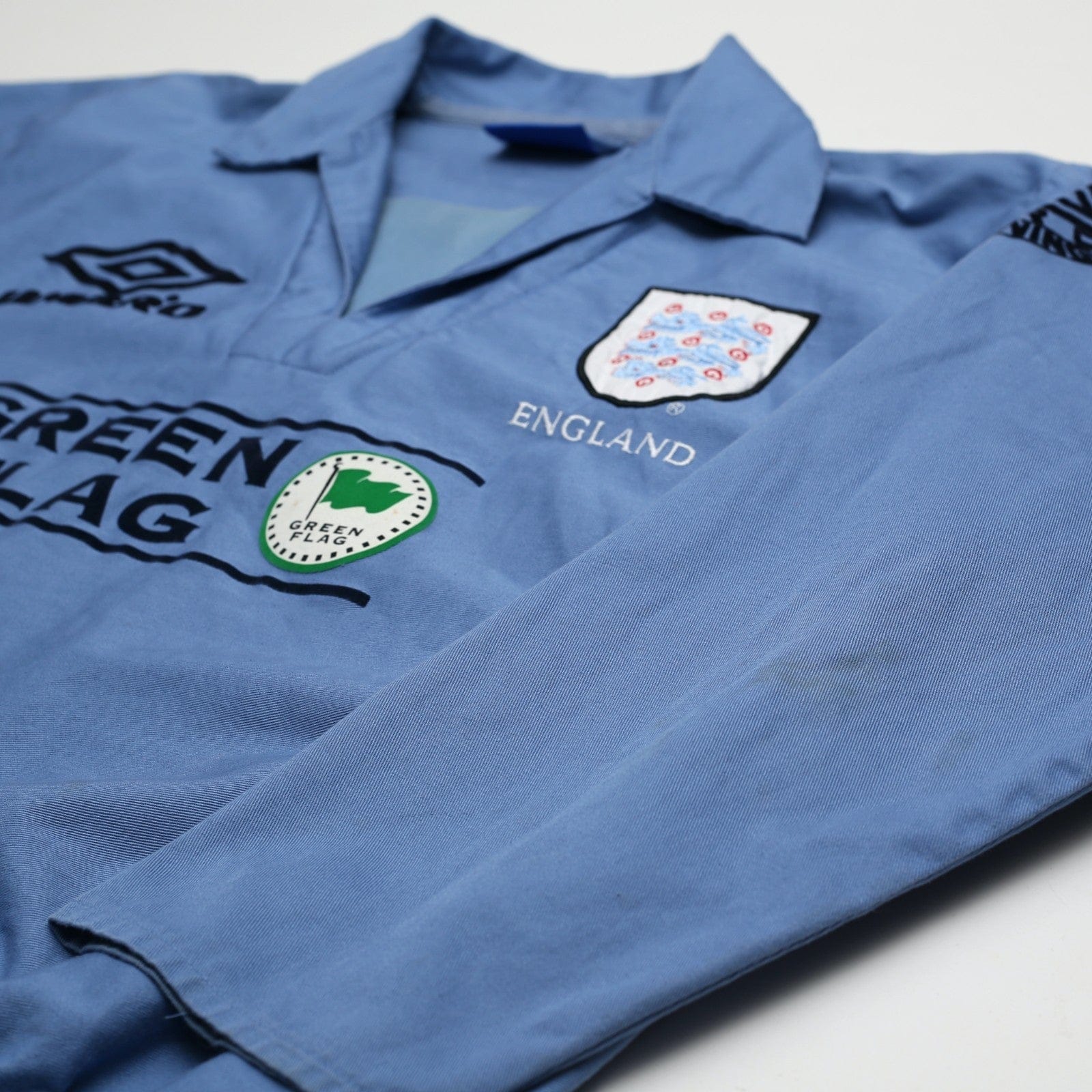 1998/99 England Vintage Green Flag Umbro Football Training Drill Top (L)