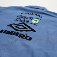1998/99 England Vintage Green Flag Umbro Football Training Drill Top (L)