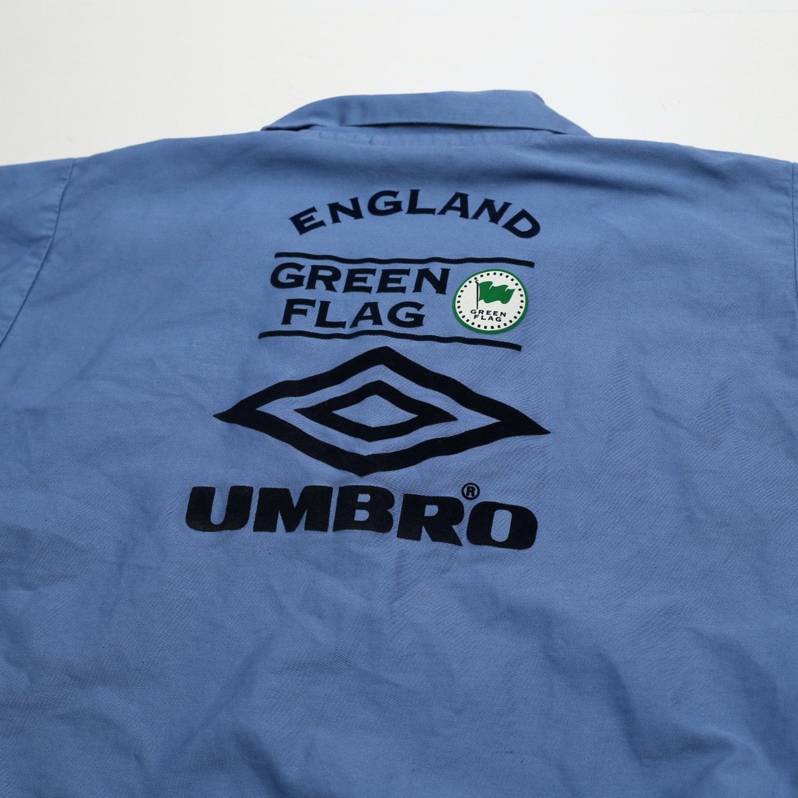 1998/99 England Vintage Green Flag Umbro Football Training Drill Top (L)
