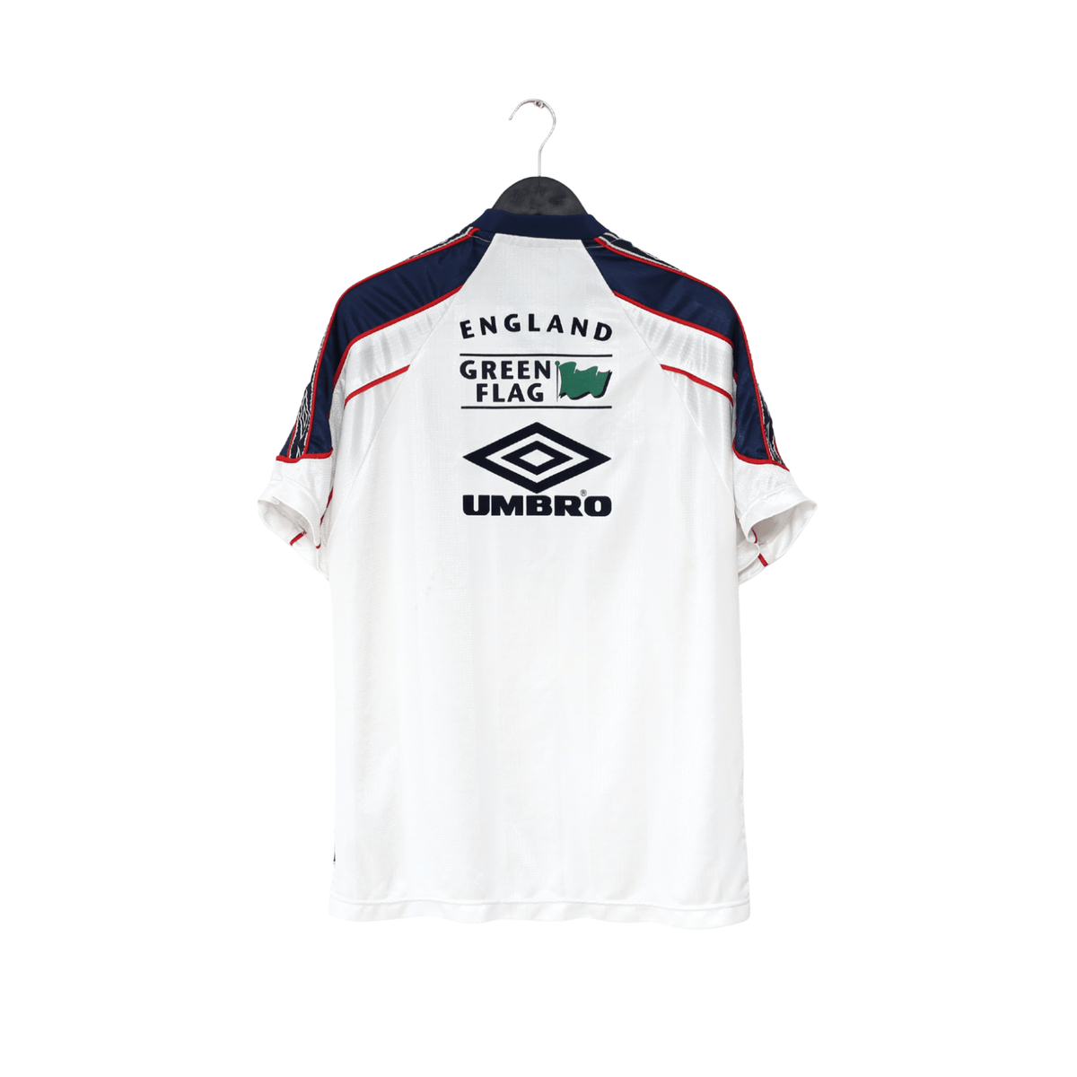 1998/99 ENGLAND Vintage Green Flag Umbro Football Training Shirt Top (L)