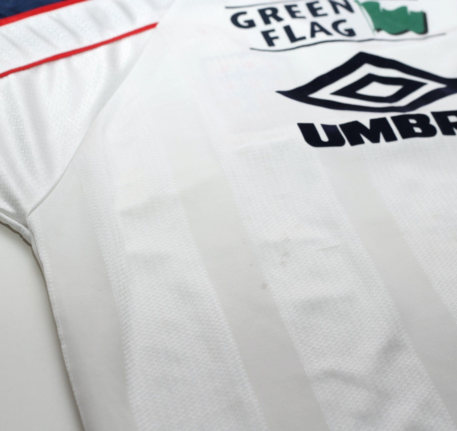 1998/99 ENGLAND Vintage Green Flag Umbro Football Training Shirt Top (L)