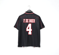 1998/99 F. DE BOER #4 Ajax Vintage Umbro Away Football Shirt Jersey (M) Holland