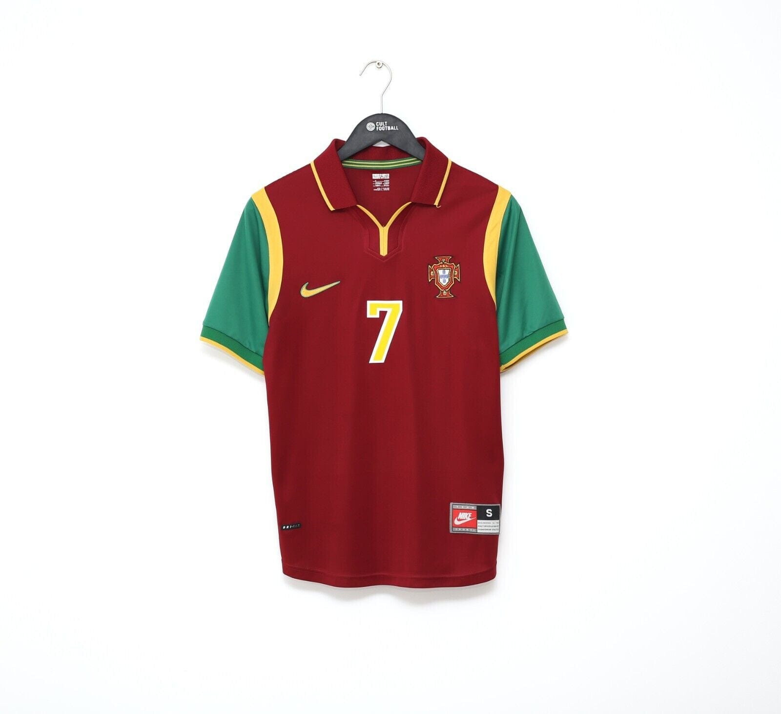 1998/99 FIGO #7 Portugal Vintage Nike Home Football Shirt Jersey (S ...