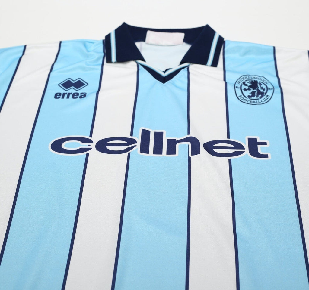 1998/99 GASCOIGNE #8 Middlesbrough Vintage Errea Away Football Shirt (XL)