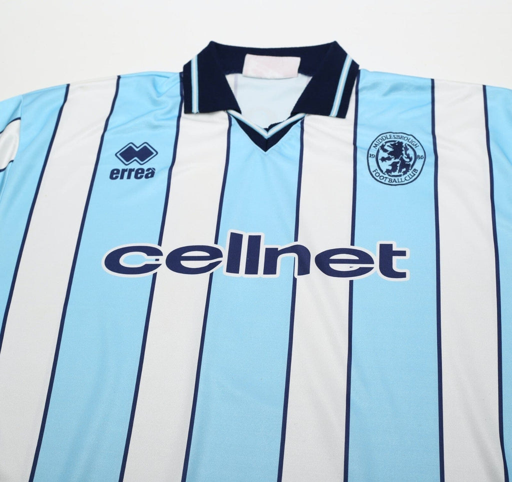 1998/99 GASCOIGNE #8 Middlesbrough Vintage Errea Away Football Shirt (XL)