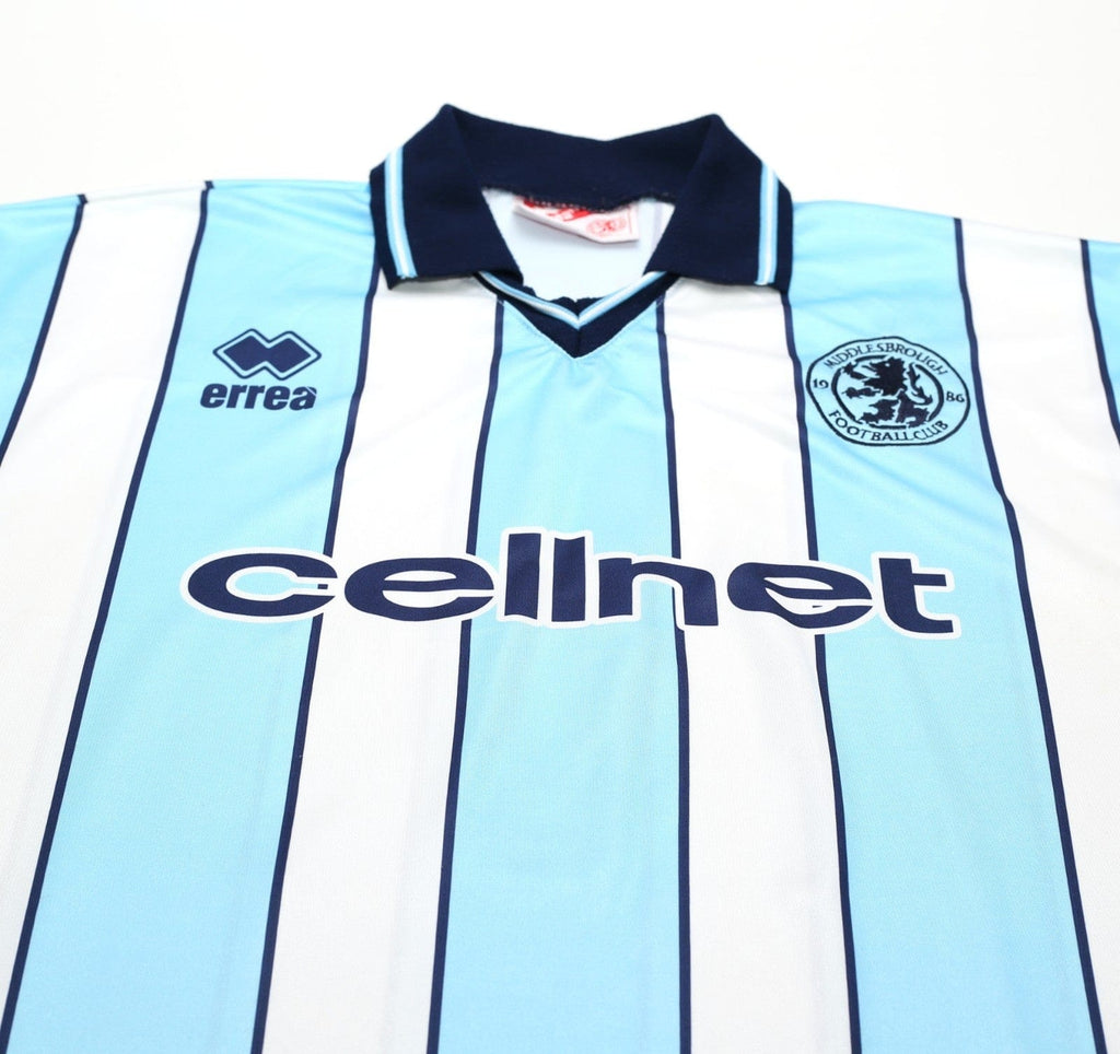 1998/99 GASCOIGNE #8 Middlesbrough Vintage Errea Away Football Shirt (XL)