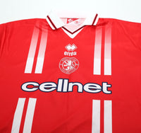 1998/99 GASCOIGNE #8 Middlesbrough Vintage Errea Home Football Shirt (L)