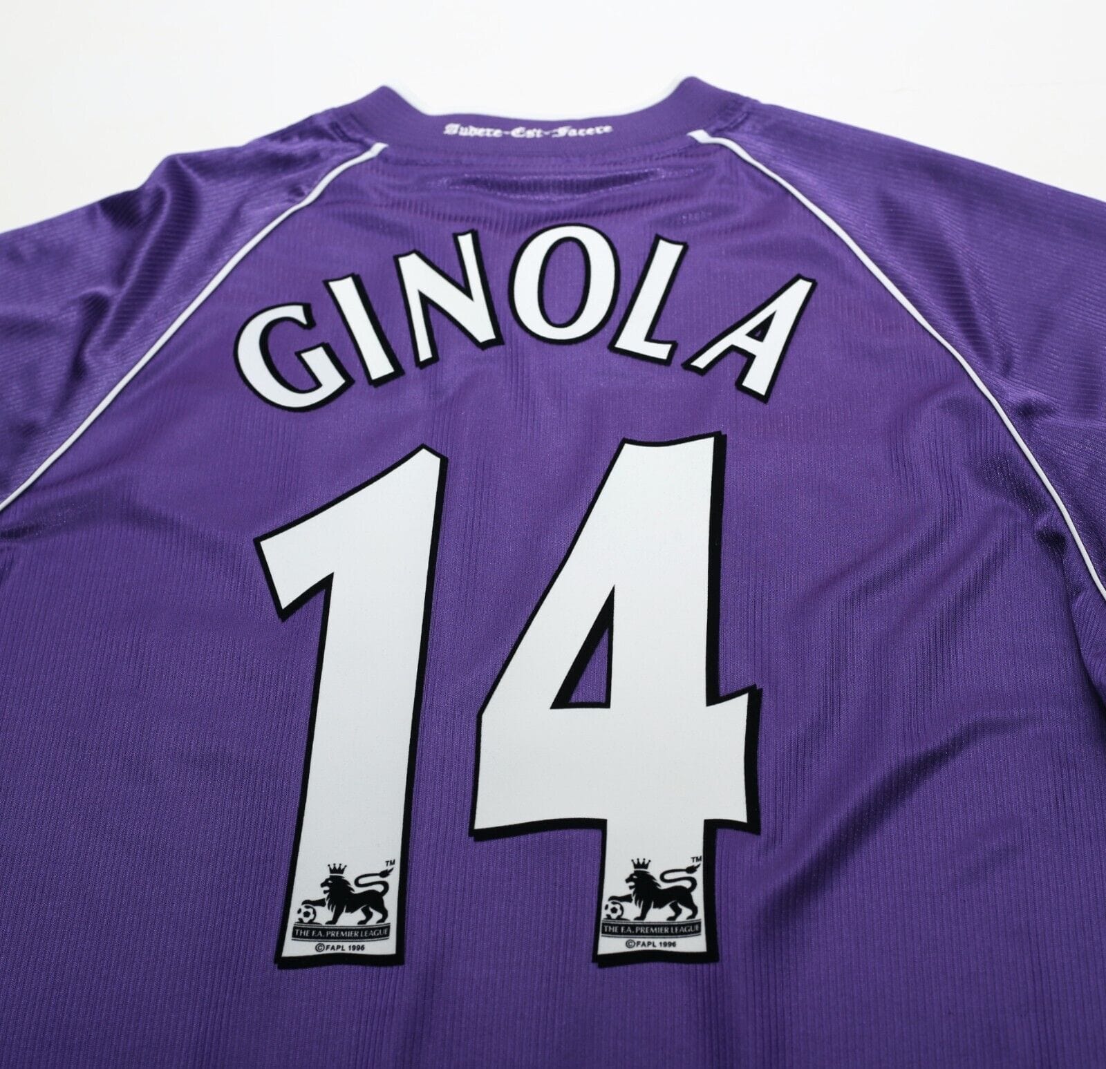 1998/99 GINOLA #14 Tottenham Hotspur Vintage PONY Away Football Shirt (L)