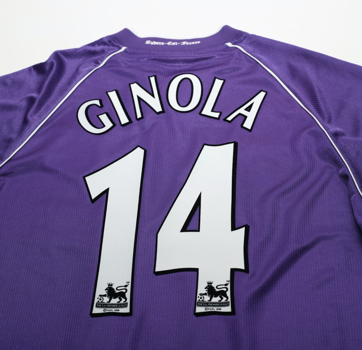 1998/99 GINOLA #14 Tottenham Hotspur Vintage PONY Away Football Shirt (L)