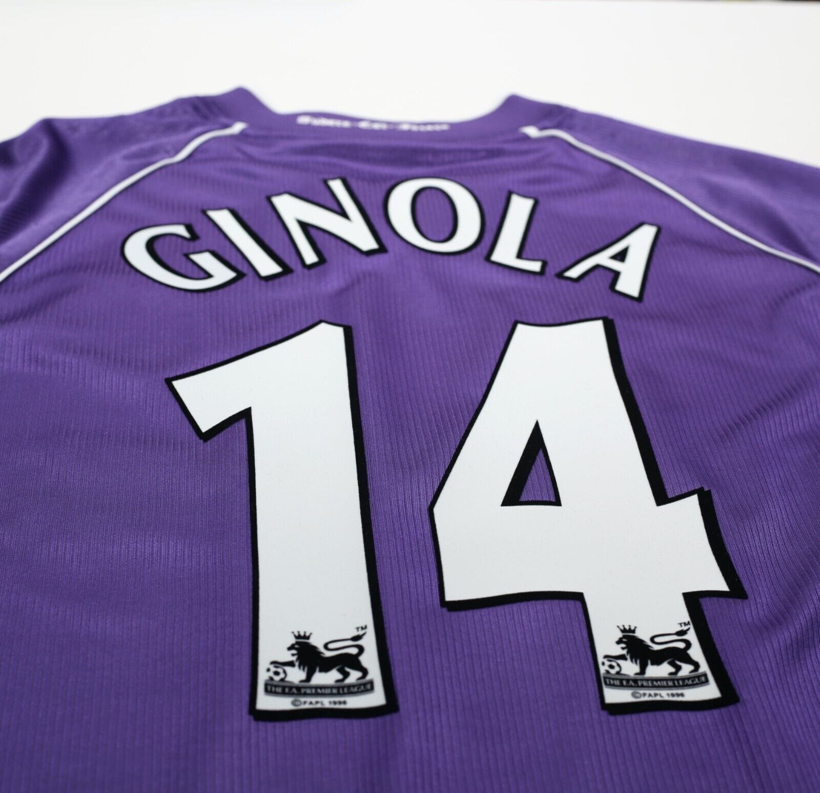 1998/99 GINOLA #14 Tottenham Hotspur Vintage PONY Away Football Shirt (L)