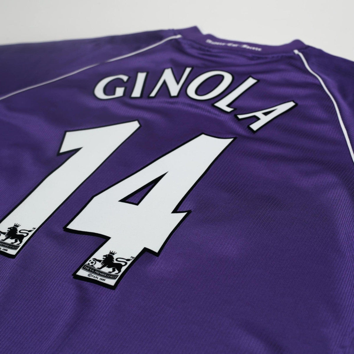 1998/99 Ginola #14 Tottenham Hotspur Vintage PONY Away Football Shirt (XL)