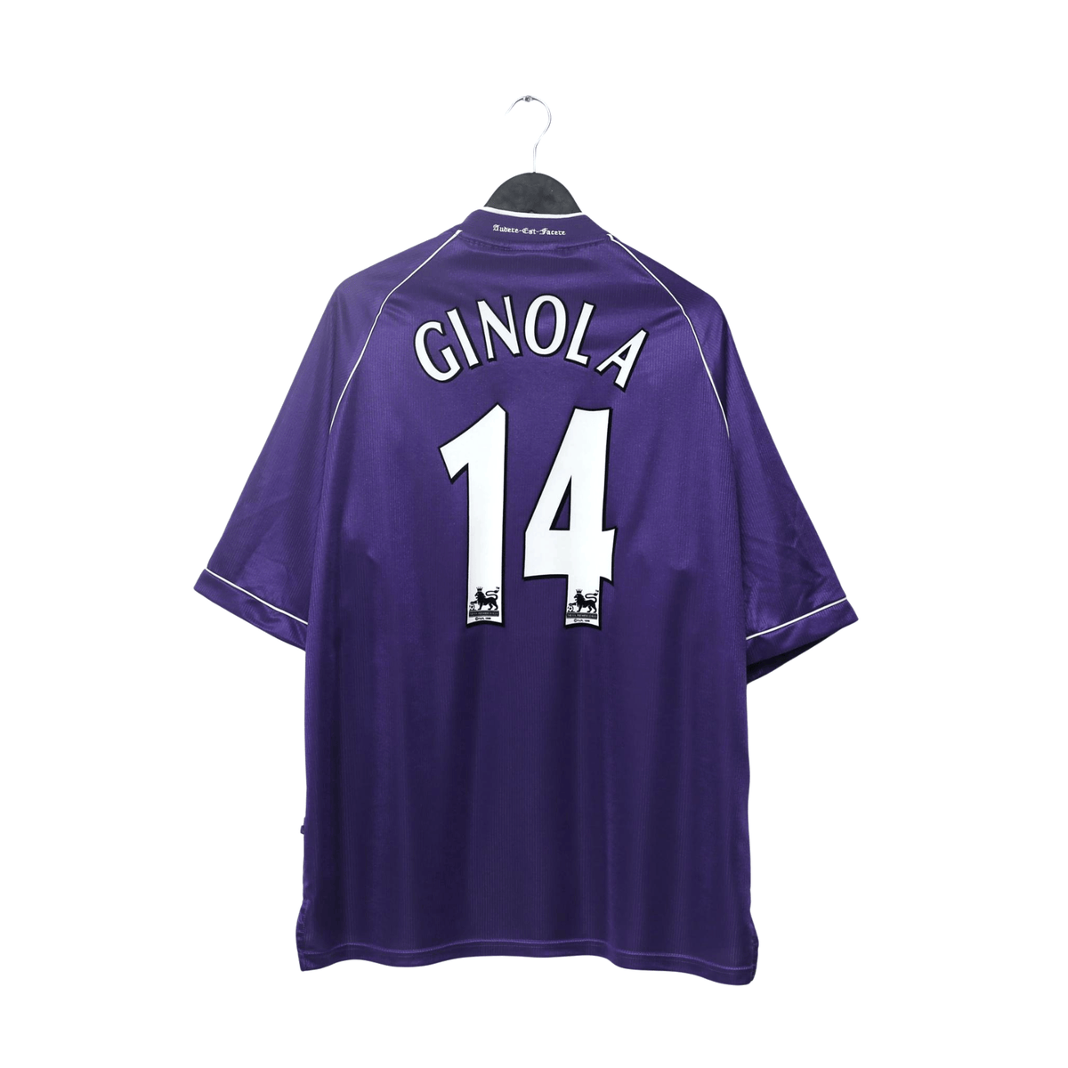 1998/99 Ginola #14 Tottenham Hotspur Vintage PONY Away Football Shirt (XL)