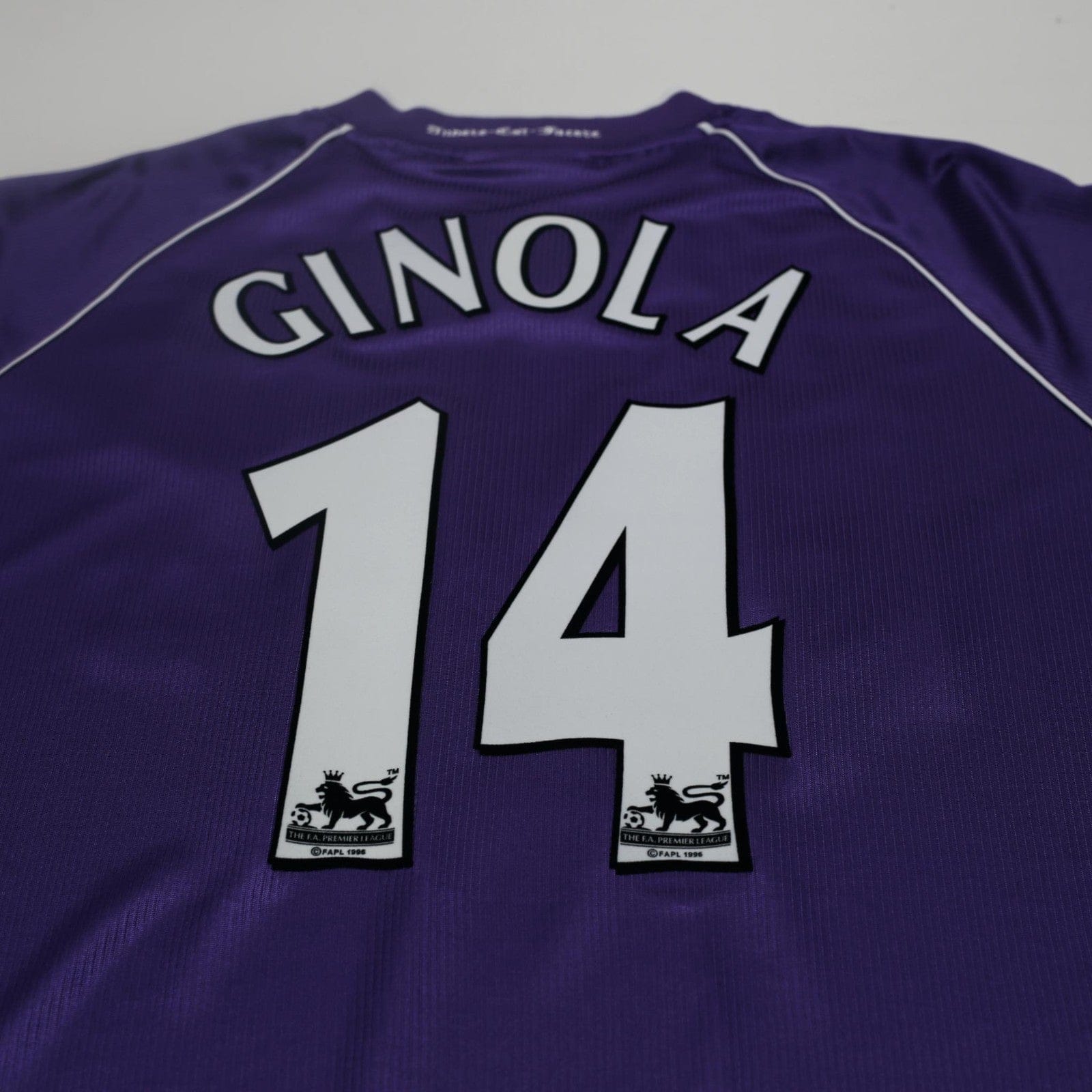 1998/99 Ginola #14 Tottenham Hotspur Vintage PONY Away Football Shirt (XL)