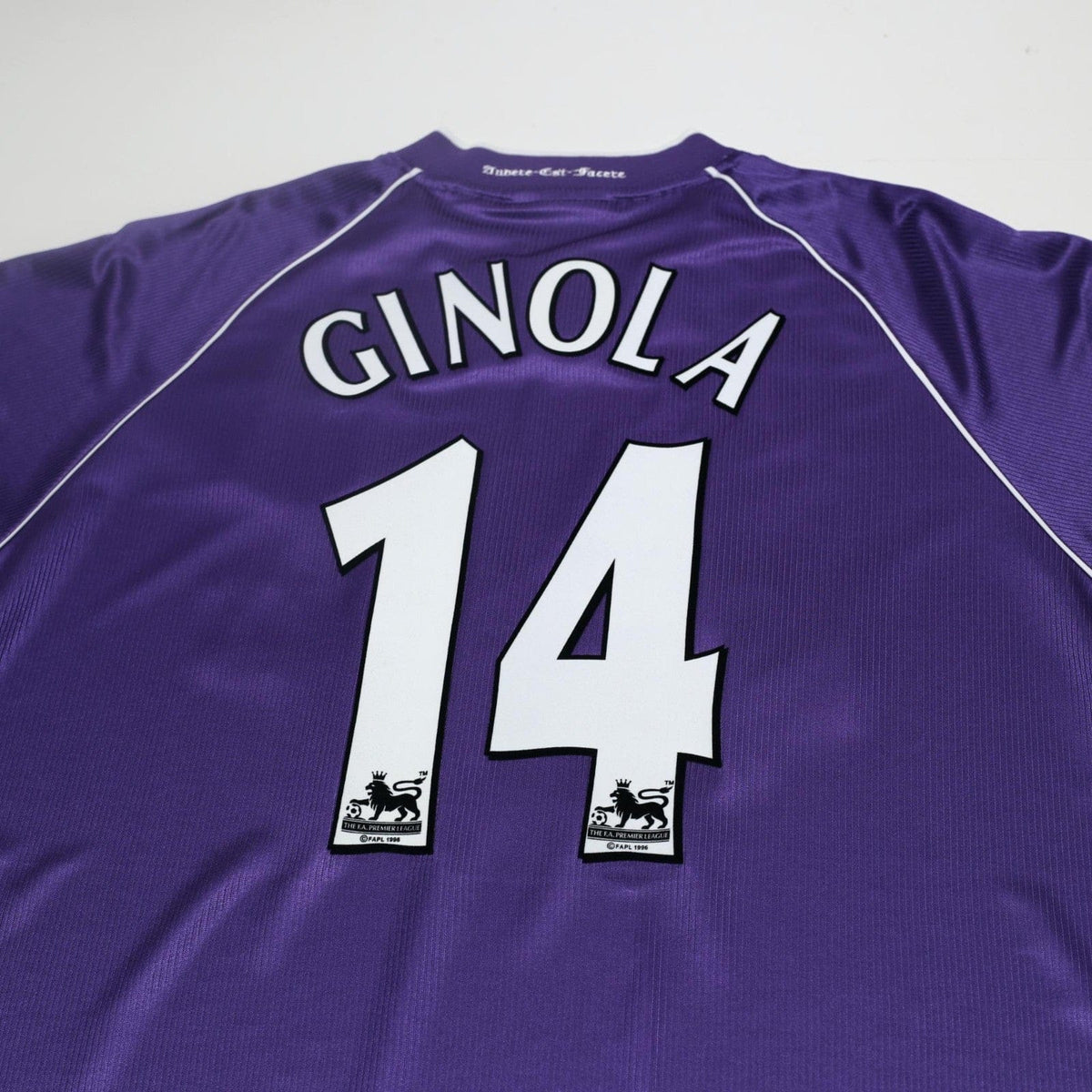 1998/99 Ginola #14 Tottenham Hotspur Vintage PONY Away Football Shirt (XL)