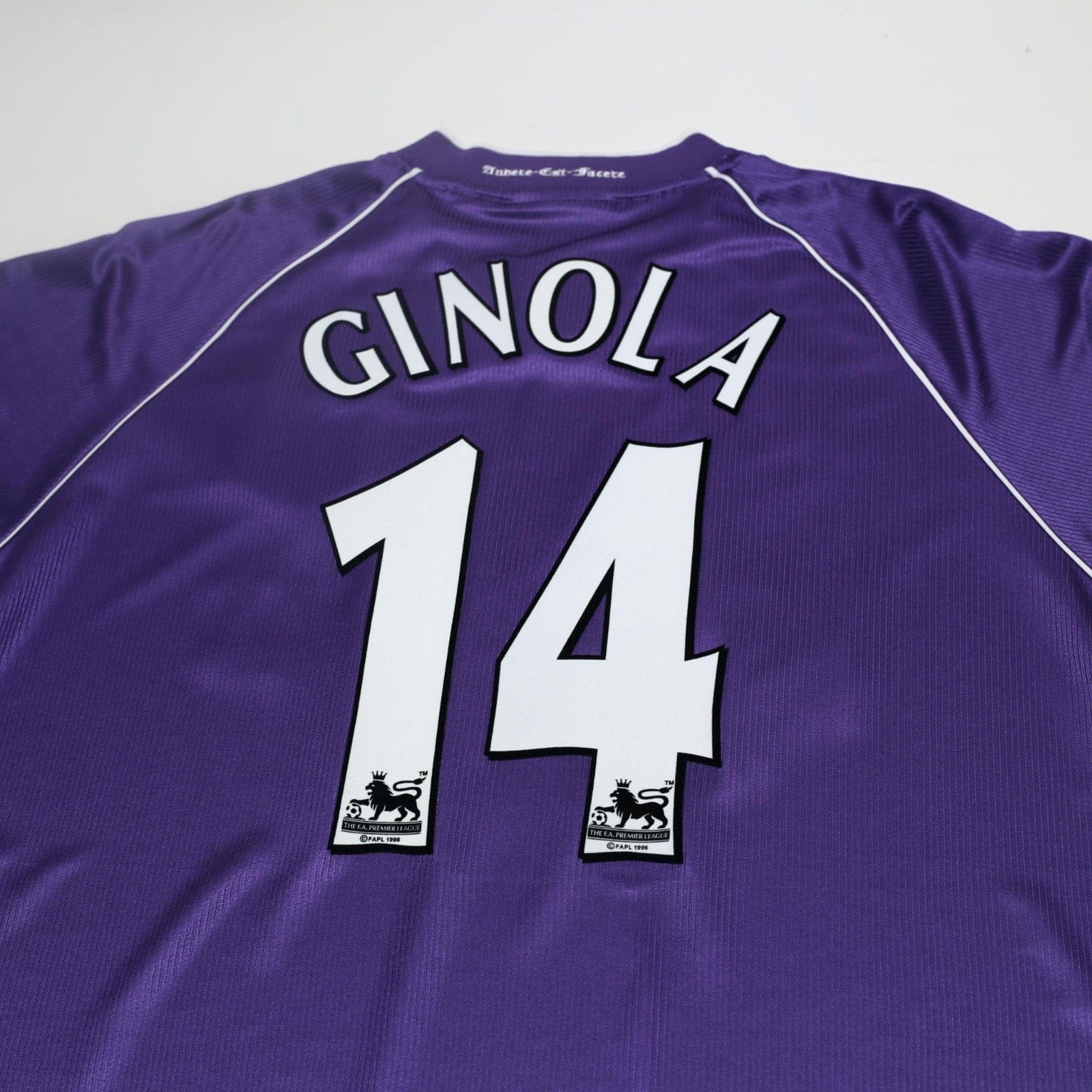 1998/99 Ginola #14 Tottenham Hotspur Vintage PONY Away Football Shirt (XL)