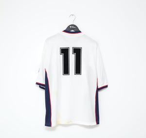 1998/99 GUNNLAUGSSON #11 Bolton Wanderers Reebok Football Shirt (XL) MATCH WORN