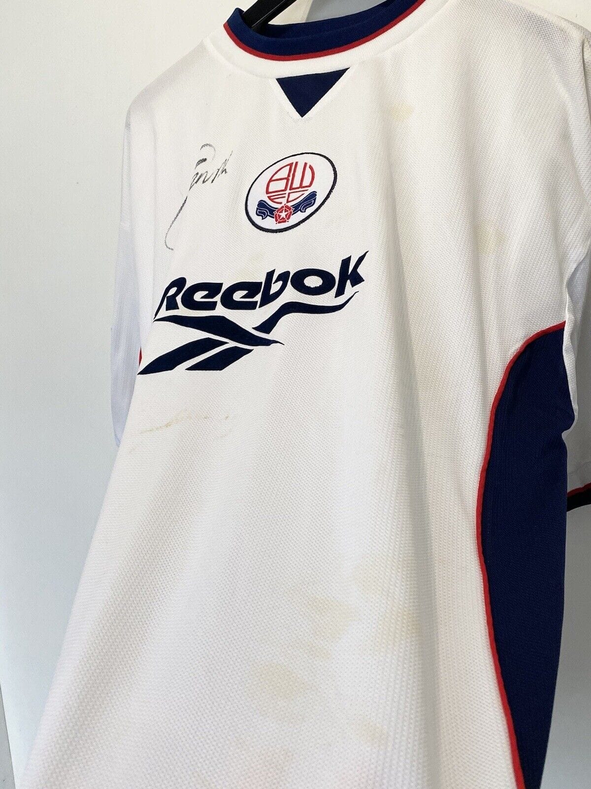 1998/99 GUNNLAUGSSON #11 Bolton Wanderers Reebok Football Shirt