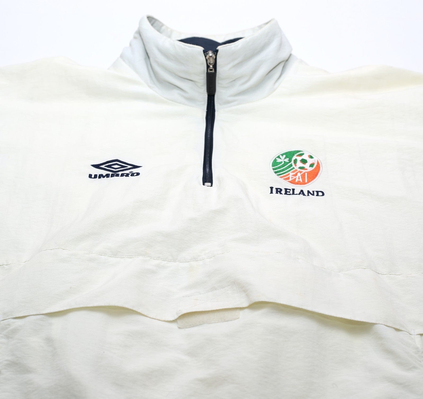 1998/99 IRELAND Vintage Umbro 1/4 Zip Football Training Jacket (L)