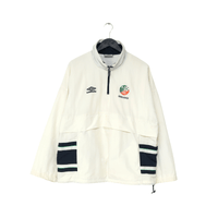 1998/99 IRELAND Vintage Umbro 1/4 Zip Football Training Jacket (L)
