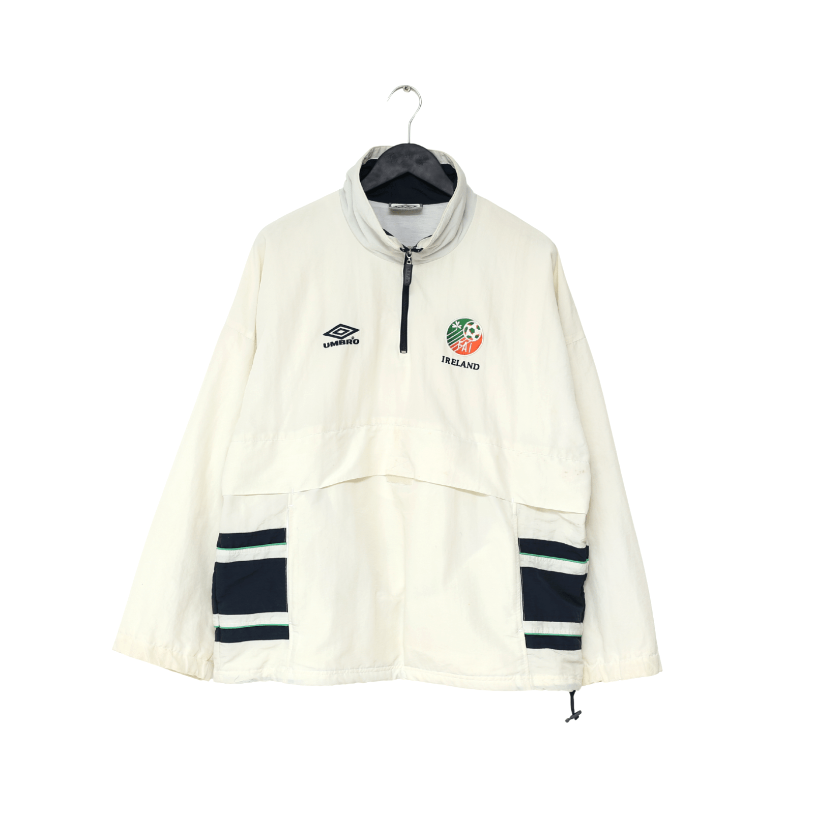 1998/99 IRELAND Vintage Umbro 1/4 Zip Football Training Jacket (L)