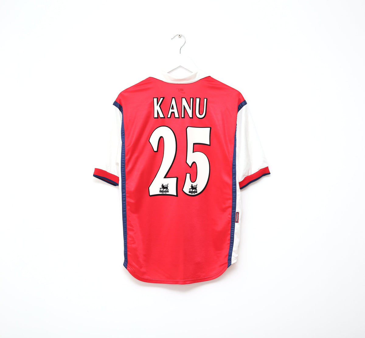 1998/99 KANU #25 Arsenal Vintage Nike Home Football Shirt Jersey (S)