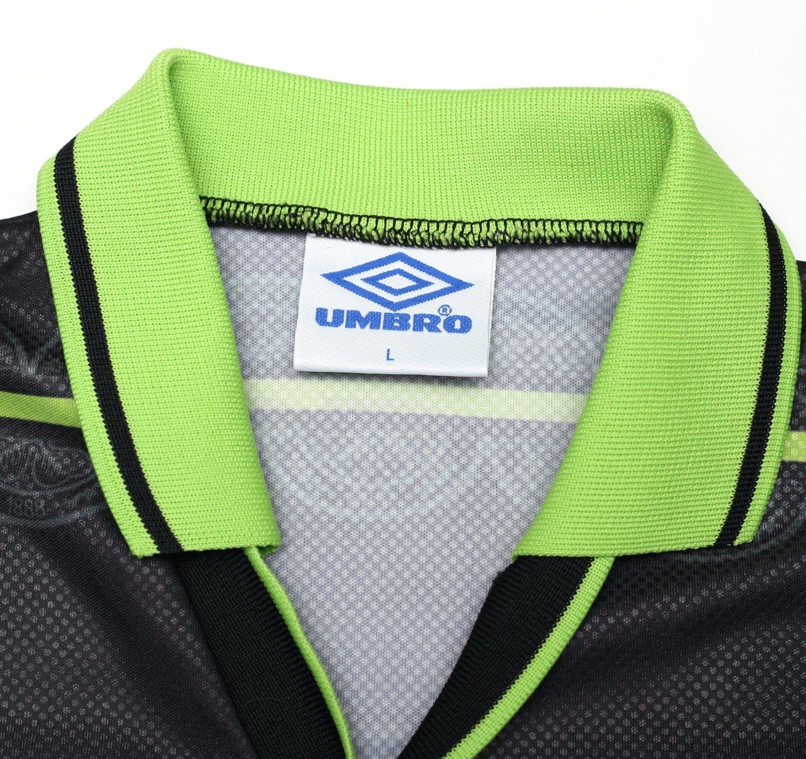 1998/99 LARSSON #7 Celtic Vintage Umbro Away Football Shirt (L)