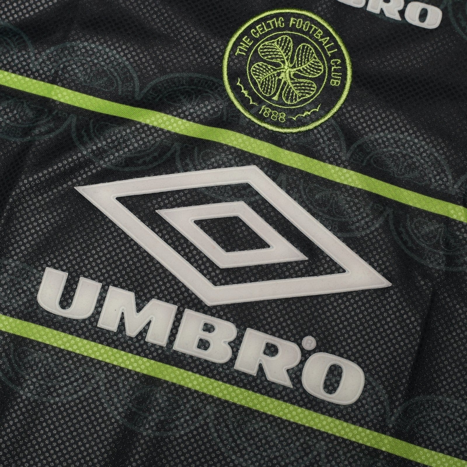 1998/99 Larsson #7 Celtic Vintage Umbro Away Football Shirt (L)