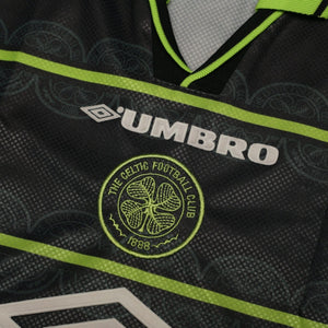 1998/99 Larsson #7 Celtic Vintage Umbro Away Football Shirt (L)