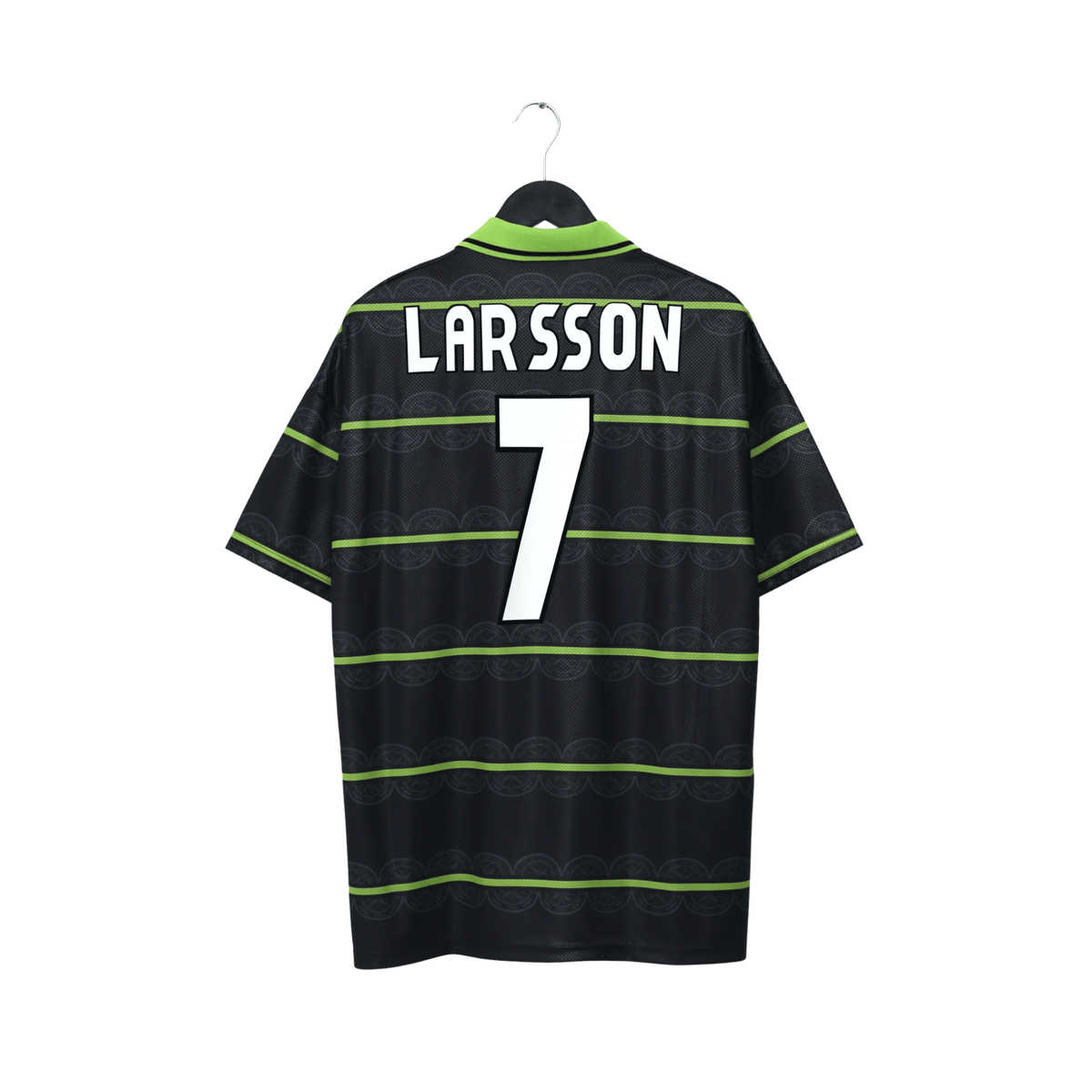 1998/99 Larsson #7 Celtic Vintage Umbro Away Football Shirt (L)