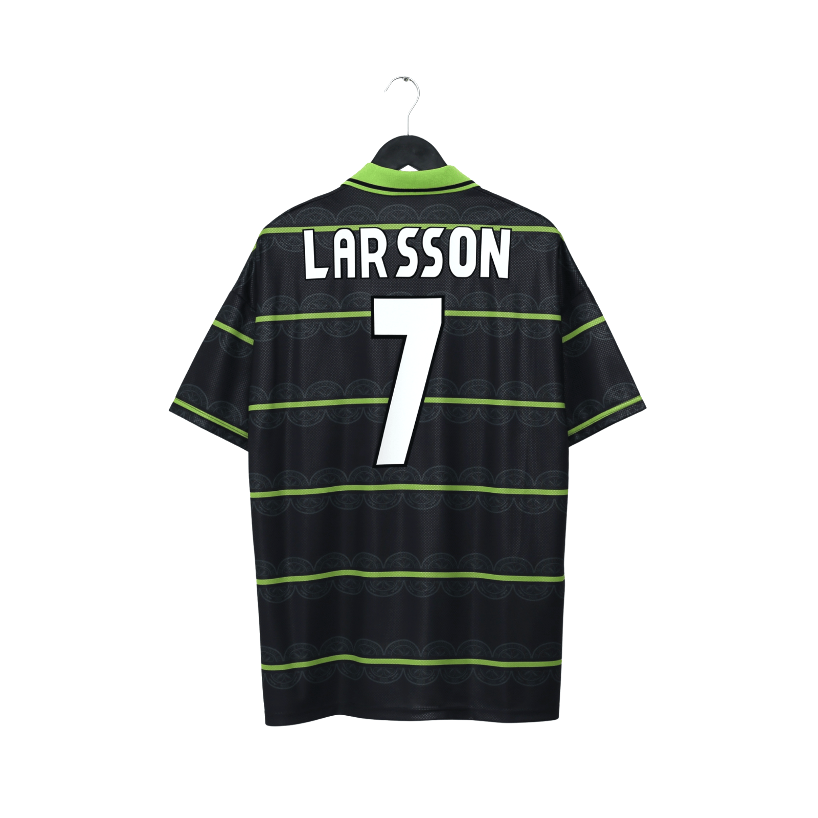 1998/99 Larsson #7 Celtic Vintage Umbro Away Football Shirt (L)