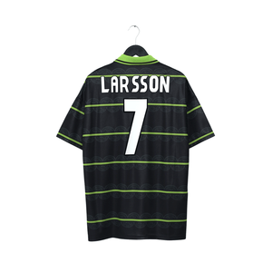 1998/99 Larsson #7 Celtic Vintage Umbro Away Football Shirt (L)