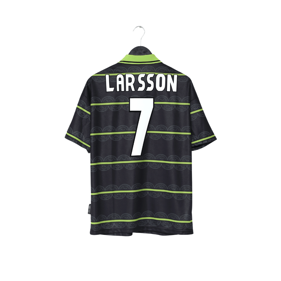 1998/99 LARSSON #7 Celtic Vintage Umbro Away Football Shirt (M)