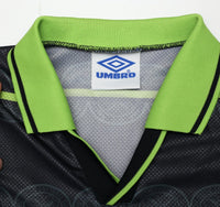 1998/99 LARSSON #7 Celtic Vintage Umbro Away Football Shirt (M)